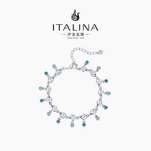 伊泰莲娜中古风蛋白石手链女时尚复古风宫廷风手饰配饰