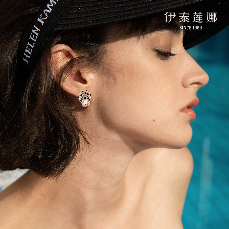 伊泰莲娜豹耳夹/耳钉女欧美时尚图片
