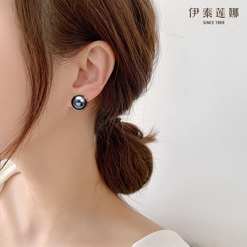 伊泰莲娜轻奢高亮贝珠无耳洞耳夹图片