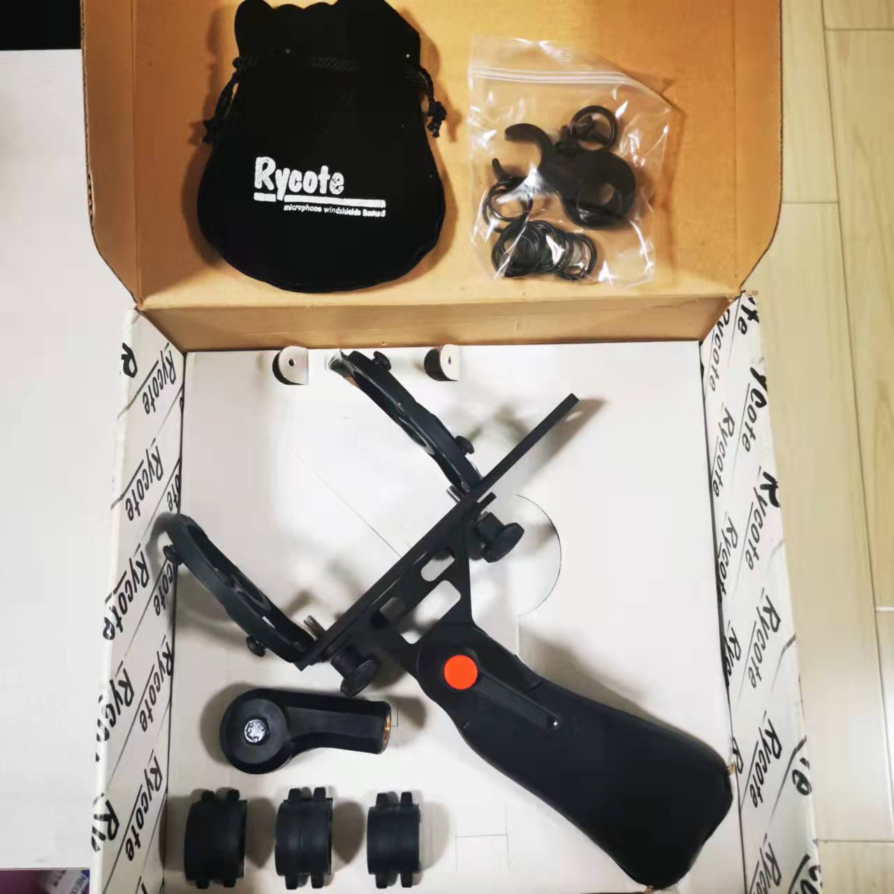 灵巧Rycote 4Kit5Kit蛛笼专用手柄皮筋悬挂架 减震架手柄送夹子