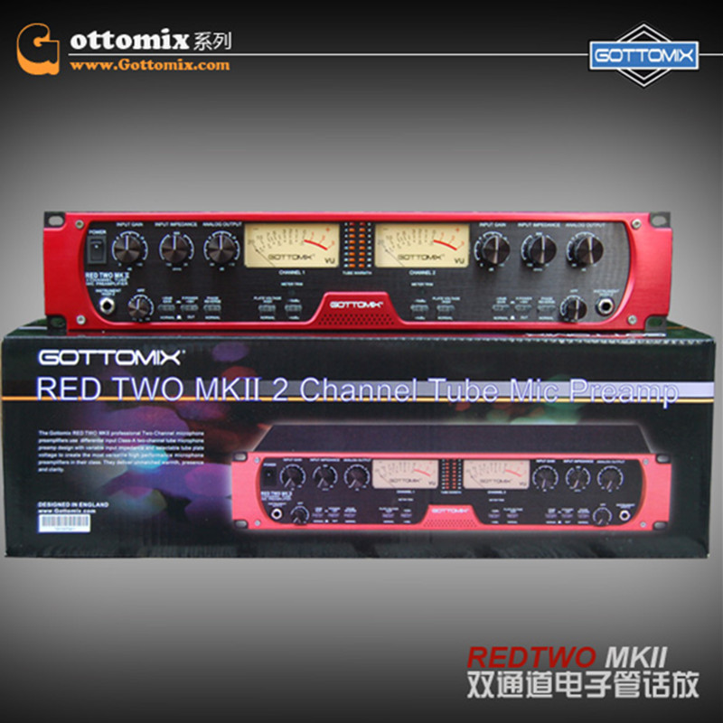歌图GOTTOMIX REDTWO MKII双通道电子管话筒放大器麦克风话放
