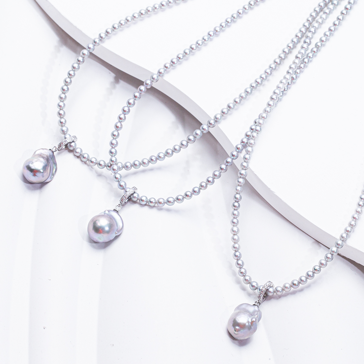 【卷王之王】天然淡水冷光巴洛克吊坠送BABY珠项链送吊坠！