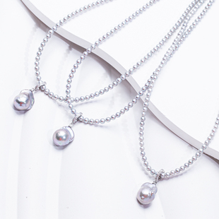 天然淡水冷光巴洛克吊坠送BABY珠项链送吊坠 卷王之王