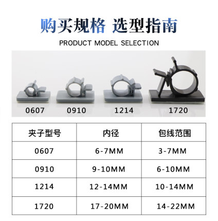 净水器2分管卡管线纯水机天燃气管电网线3/4分管固定座粘墙贴夹子