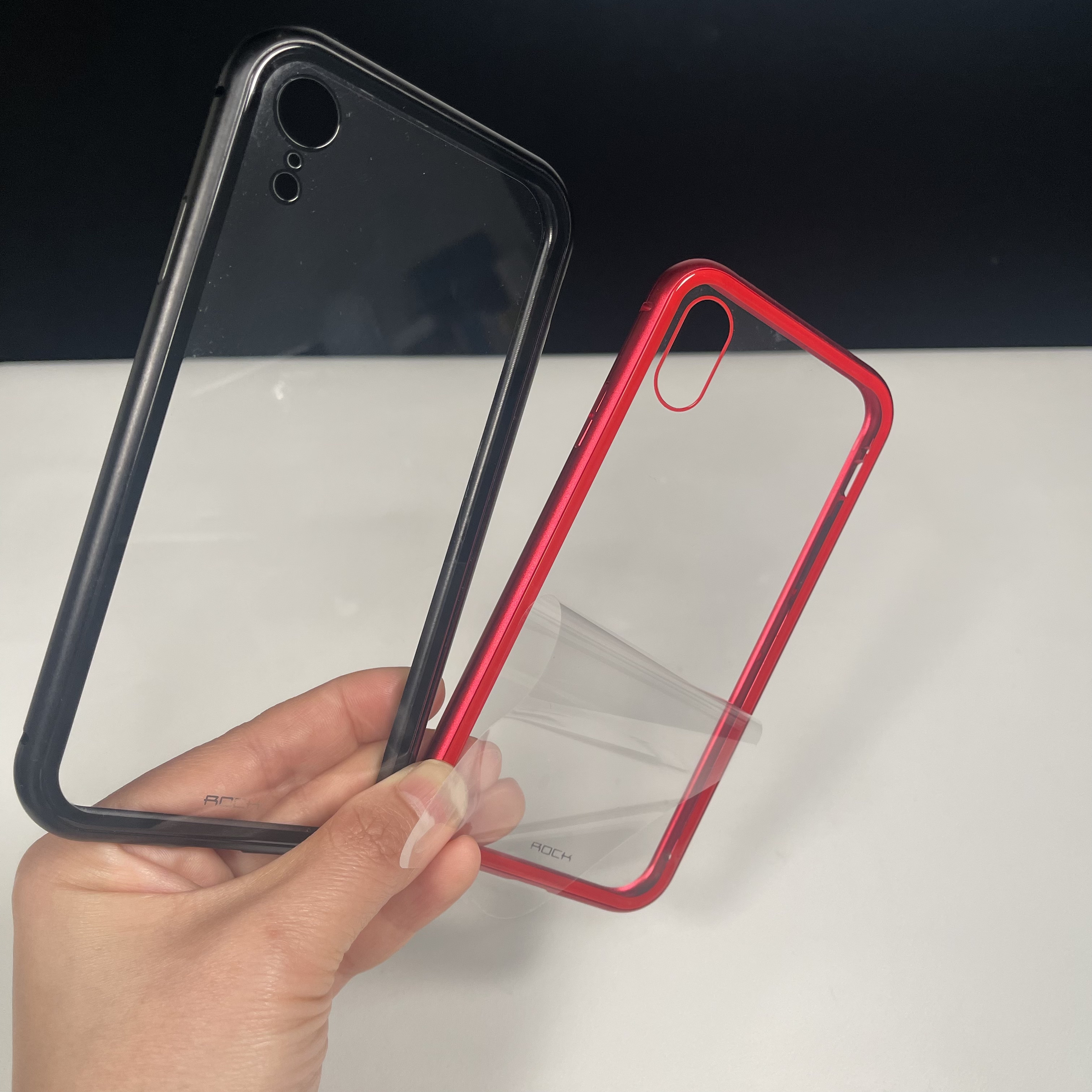 X/XR手机壳清cang~rock洛克创意保护壳适用于苹果iphoneX保护套XR防摔磁吸金属壳