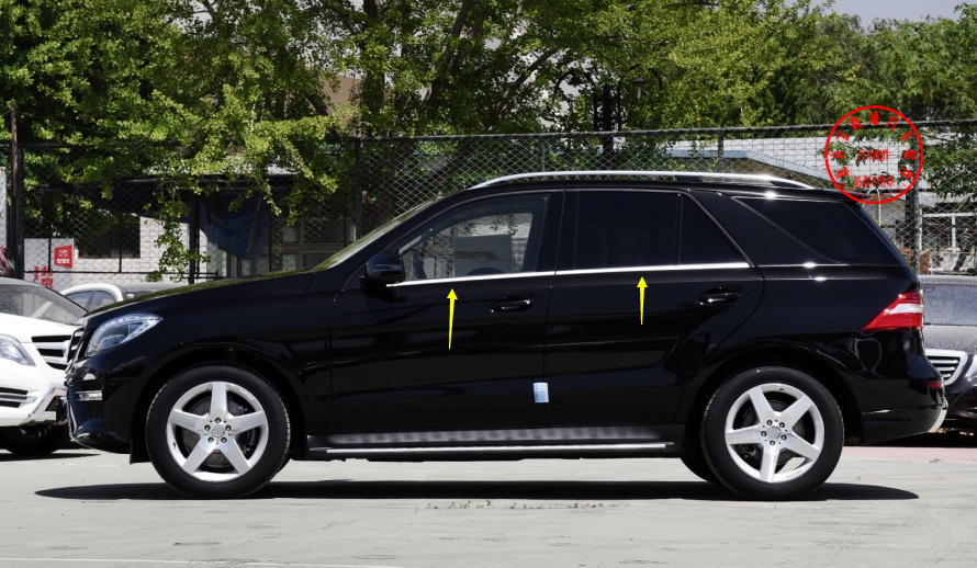 适用于老款奔驰ML350玻璃外压条GLS300 GLE GL450 63车窗电镀亮条