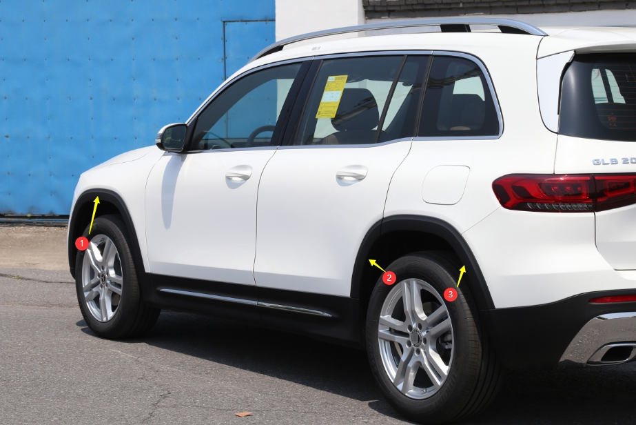 适用于奔驰glb轮眉glb180 eqa200 45 eqb260后门板磨砂条车轮挡圈