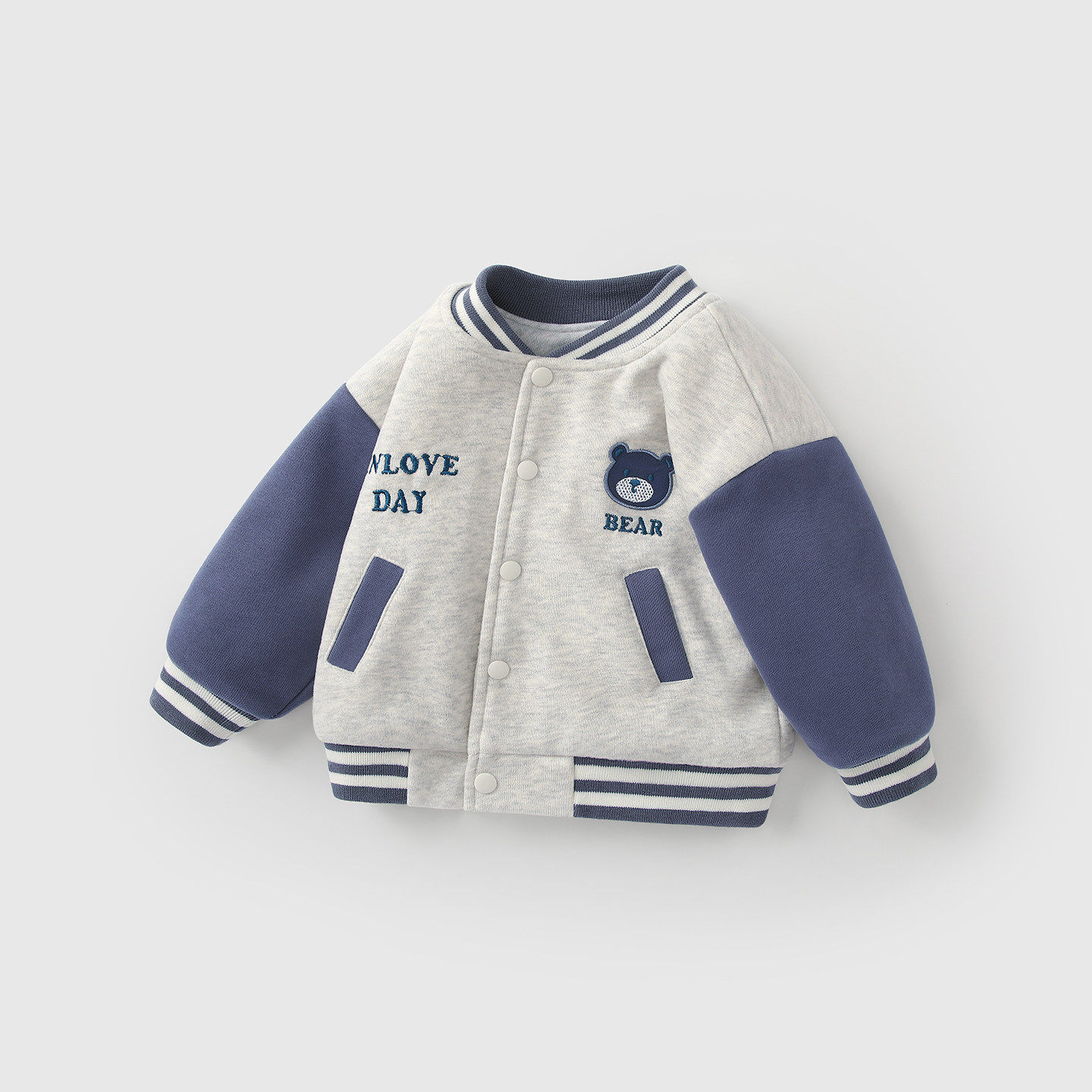 男童外套秋冬2026新款男宝宝棒球服上衣春装婴儿加厚开衫儿童夹克