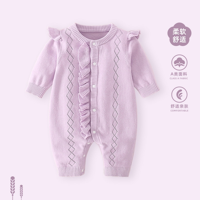 婴儿连体衣秋冬2025女宝宝衣服