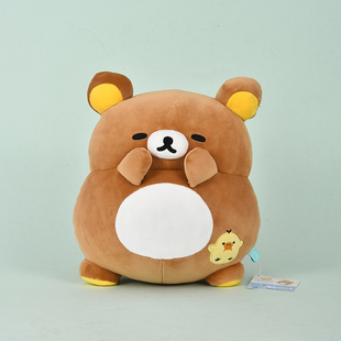 日本轻松熊披萨系列胖熊哥熊弟可爱抱枕玩偶公仔女生儿童生日礼物