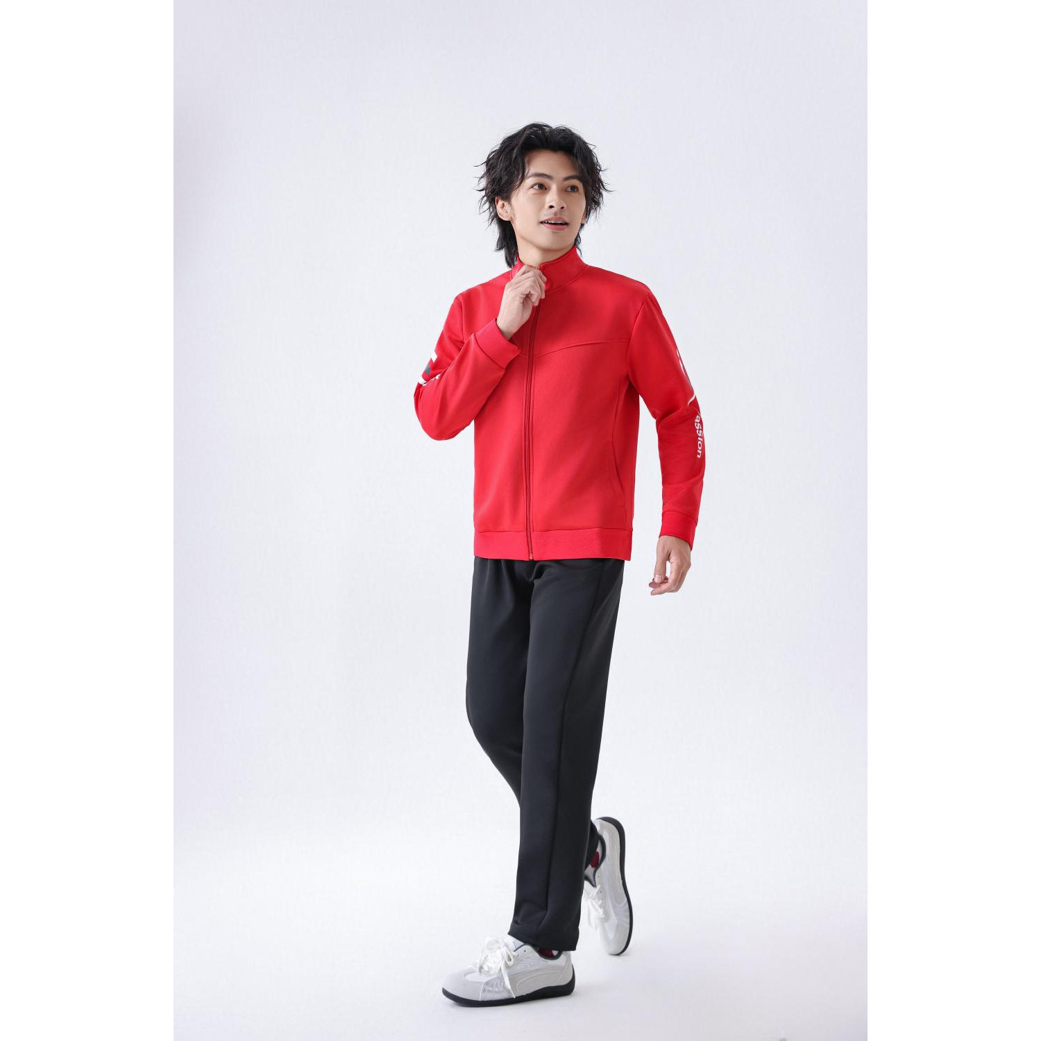 秋冬款足球训练服出场服男套装长袖紧身运动服外套跑步半拉链光板