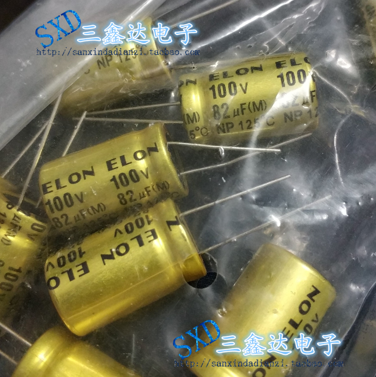 100v82uf全新无极NP音响功放音频电解电容82uf100v规格：16*25