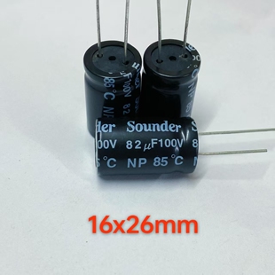 100V82UF 82UF100V本尼克全新原装无极性音频音响电容器16*26