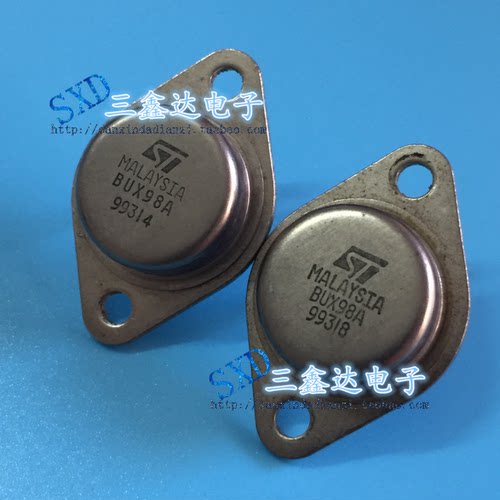 BUX98A  BUX98 进口原装拆机大功率功放管 三极管TO-3铁帽 金封【现货可直接拍下】质量保证。满额包邮活动火热进行中。高性价比，现货型号齐全，仓库系统化，专业配货，当天发出。欢迎购买。