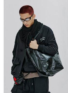 FLOAT 设计师款大容量加厚编织布指南针拉链托特包 3M反光款