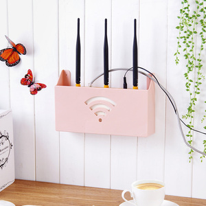 路由器收纳盒无线wifi猫机顶盒壁挂式架子墙上免打孔置物支架客厅