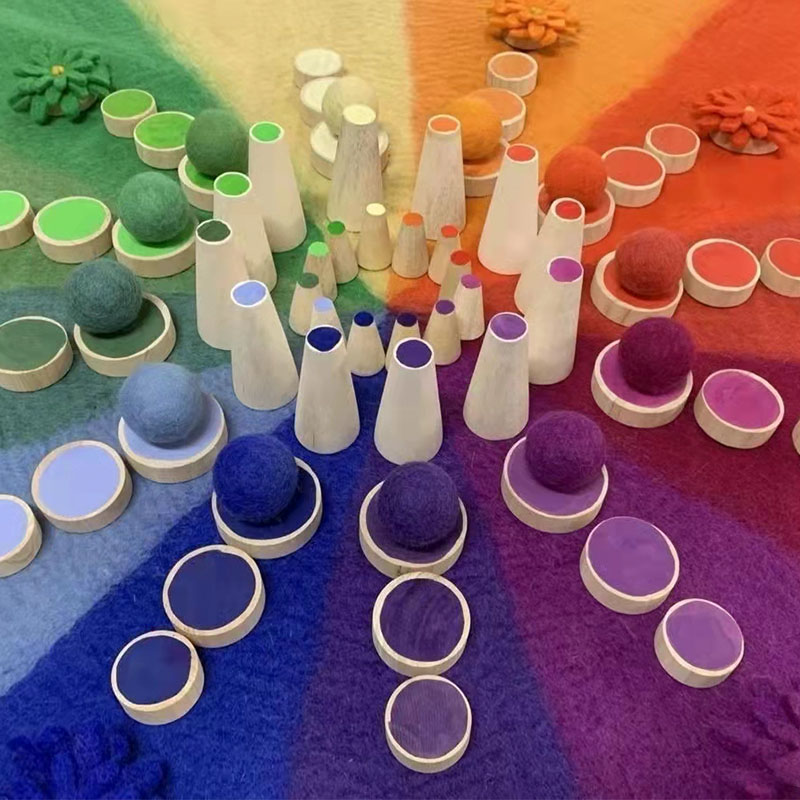 手工羊毛玩具羊毛玩具彩色垫子