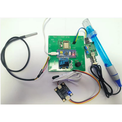 stm32单片机水质监测物联网电导率PH值水温远程监控APP报警设计