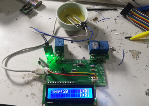 Stm32单片机 智能鱼缸加热补水定时喂食