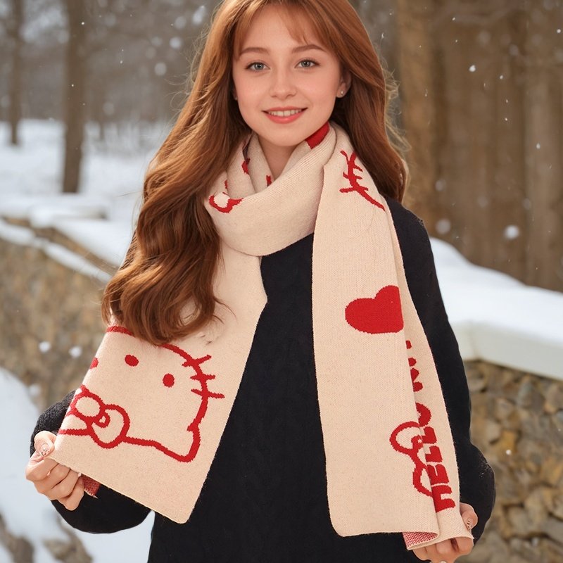 三丽鸥helloKitty猫联名冬季保暖围巾帽子手套针织围脖可爱学生女,服饰配件/皮带/帽子/围巾,三件套,淘宝优惠券,粉丝福利购,淘宝优惠卷