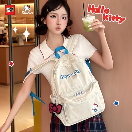 三丽鸥helloKitty双肩包书包哈喽kt出游轻便女学生新款可爱高颜值