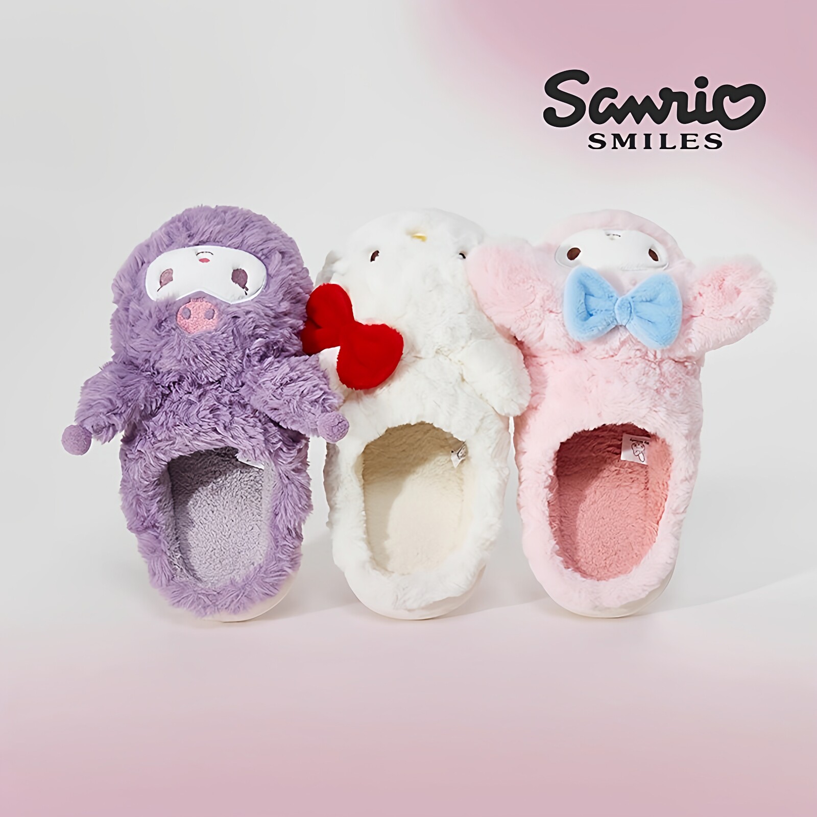 三丽鸥helloKitty库洛米棉拖鞋女生秋冬季室内保暖毛毛绒防滑kt猫