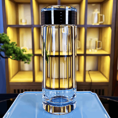 天然原矿水晶玻璃杯男士密封泡茶水晶杯办公会议杯车载杯高端水杯