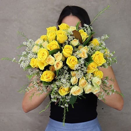 澳大利亚国际送花 同城花店配送 40枝黄玫瑰花束 悉尼 爱情 友情