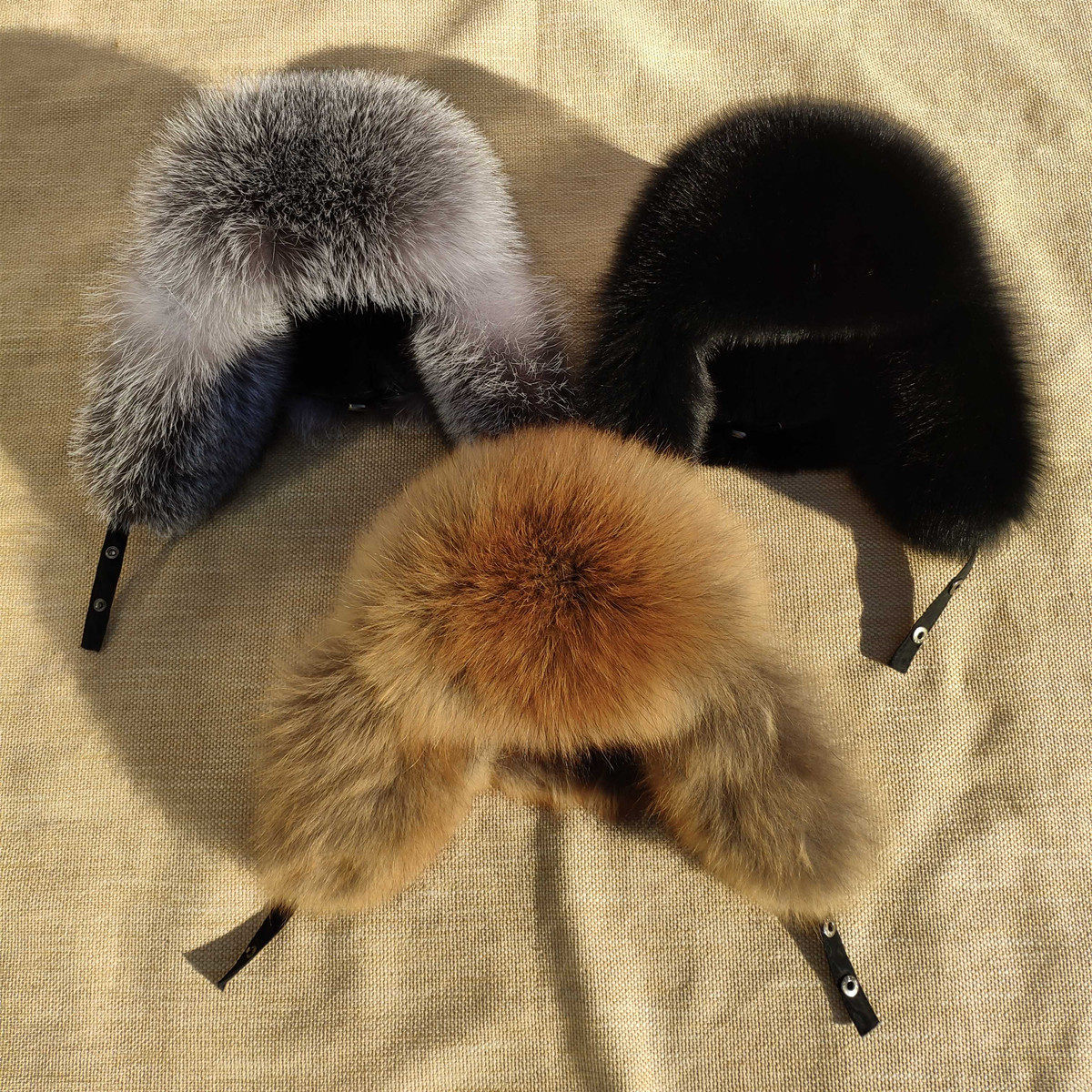 男女狐狸毛雷锋帽皮草冬季加厚棉护耳风雪亲子情侣韩版圆顶滑雪暖