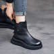 复古时装 女秋冬加绒马丁靴显瘦厚底舒服短靴子 超软头层牛皮靴新款