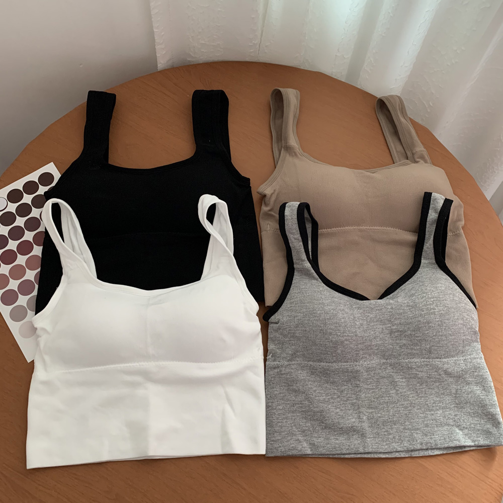 Real shot and real price vest women's net red back type breast wrap with chest pad inside and outside wearing short sports jacket