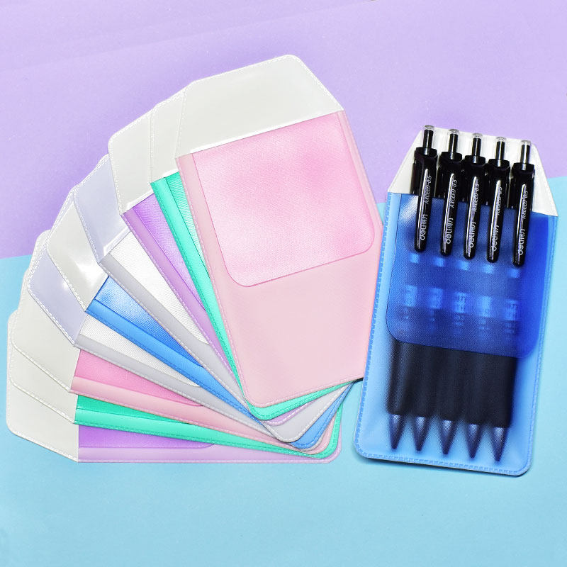 무료 배송 간호사 펜 가방 삽입 펜 커버 의사 의료 펜 가방 포켓 의료 펜 삽입 누출 방지 잉크 두꺼운 10 개