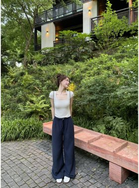 【BBen 5/28 10点上新95折】自然空气感抽绳休闲裤松弛感长裤