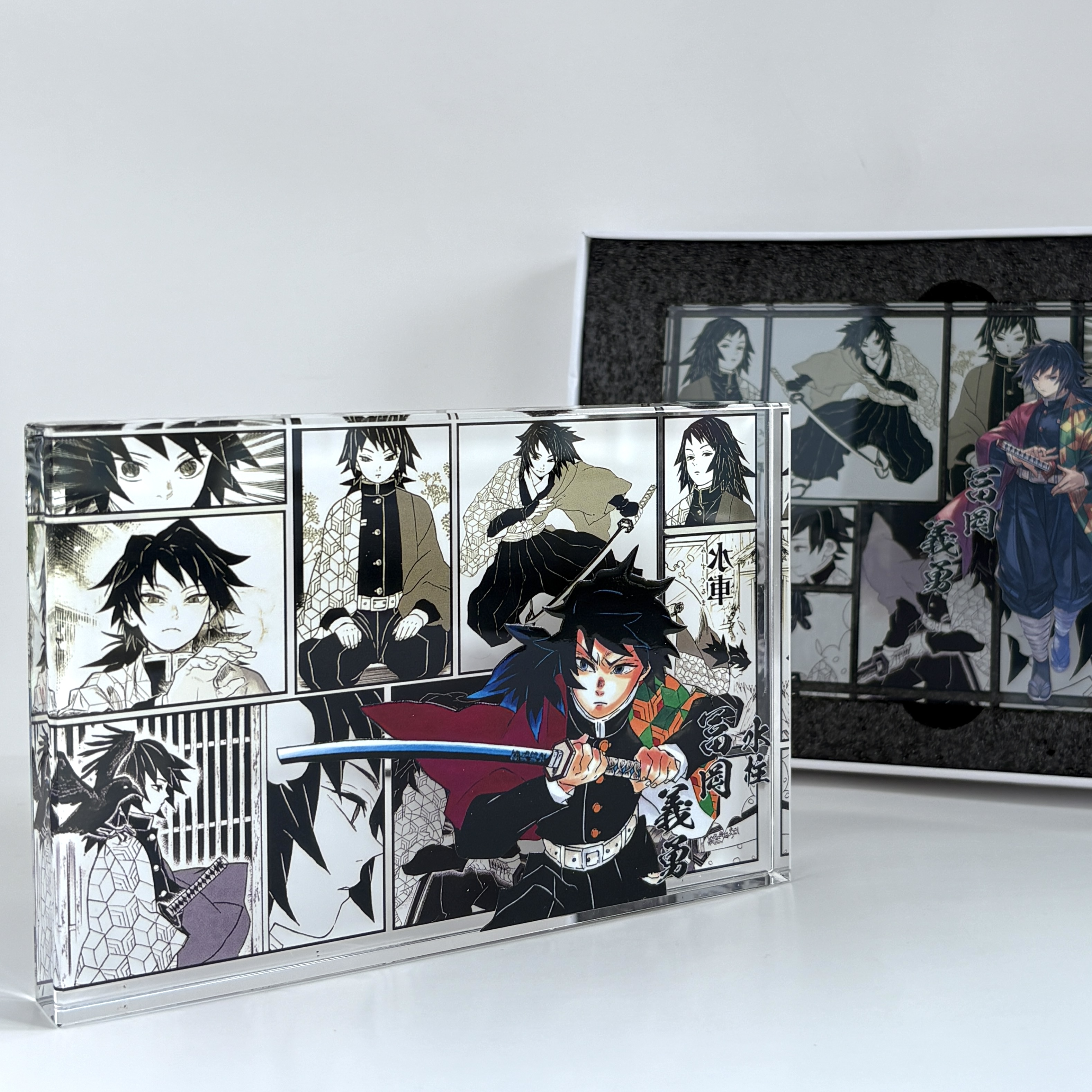 鬼灭之刃富冈义勇高清进口亚克力生日砖谷子周边二次元摆件