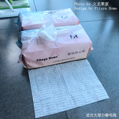 火龙果家静电除尘纸拖地清洁干巾