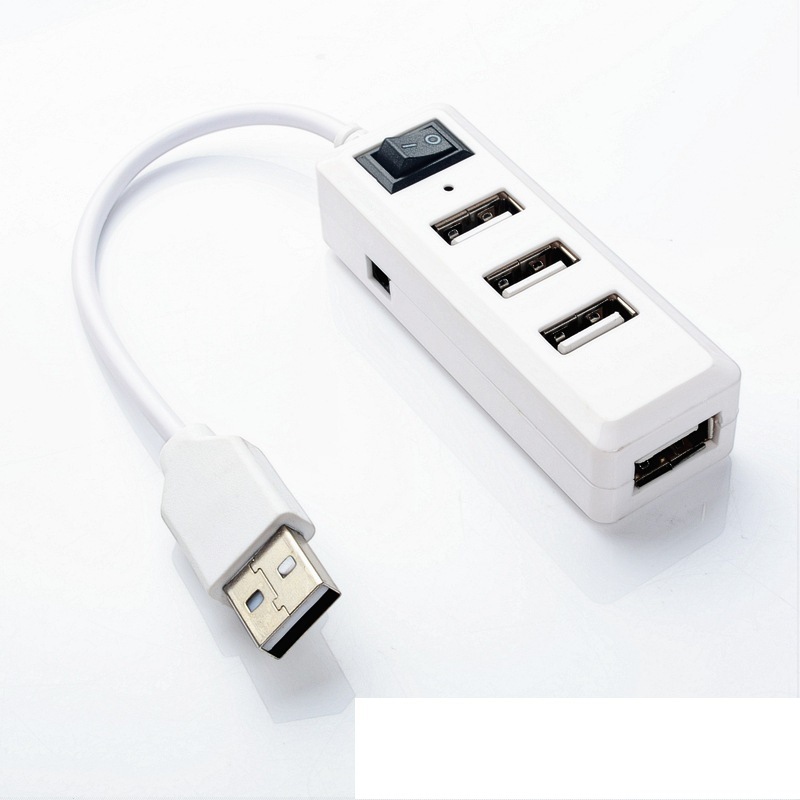 外贸出口 USB2.0 4口HUB分线器带开关电脑笔记本一拖四集线器四口