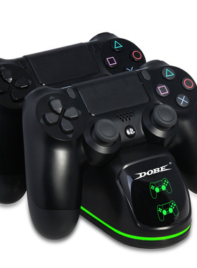 新款PS4/slim/Pro蓝牙手柄充电底座手柄充电器LED转灯PS4手柄座充