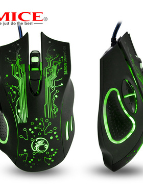 iMICE品牌 X9 USB鼠标厂家直供游戏光电鼠标 炫彩电竞LOL游戏鼠标