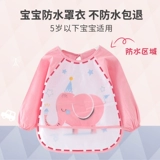 Тонкий водонепроницаемый детский нагрудник, осенний лонгслив, сзади на завязках