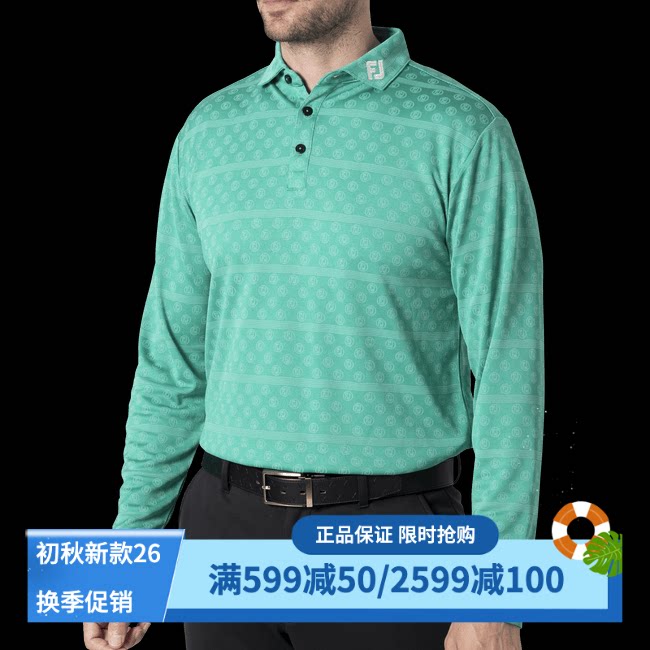 FootJoy高尔夫长袖POLO衫T恤速干