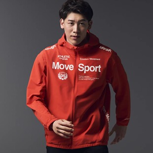 日本movesport石川祐希防泼水弹性防风连帽拉链夹克外套ST4FJK21M