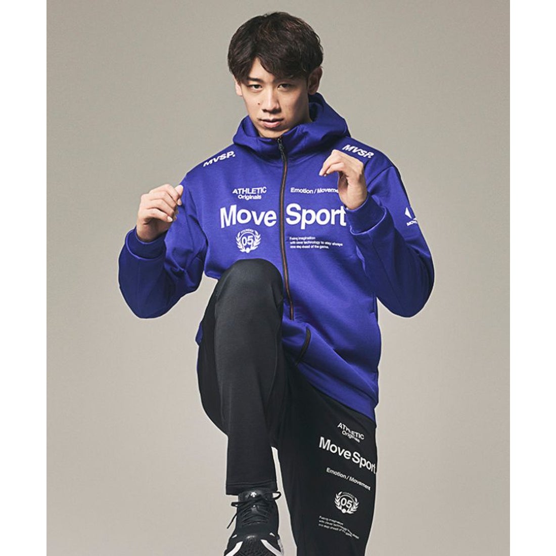 movesport休闲男士连帽运动外套