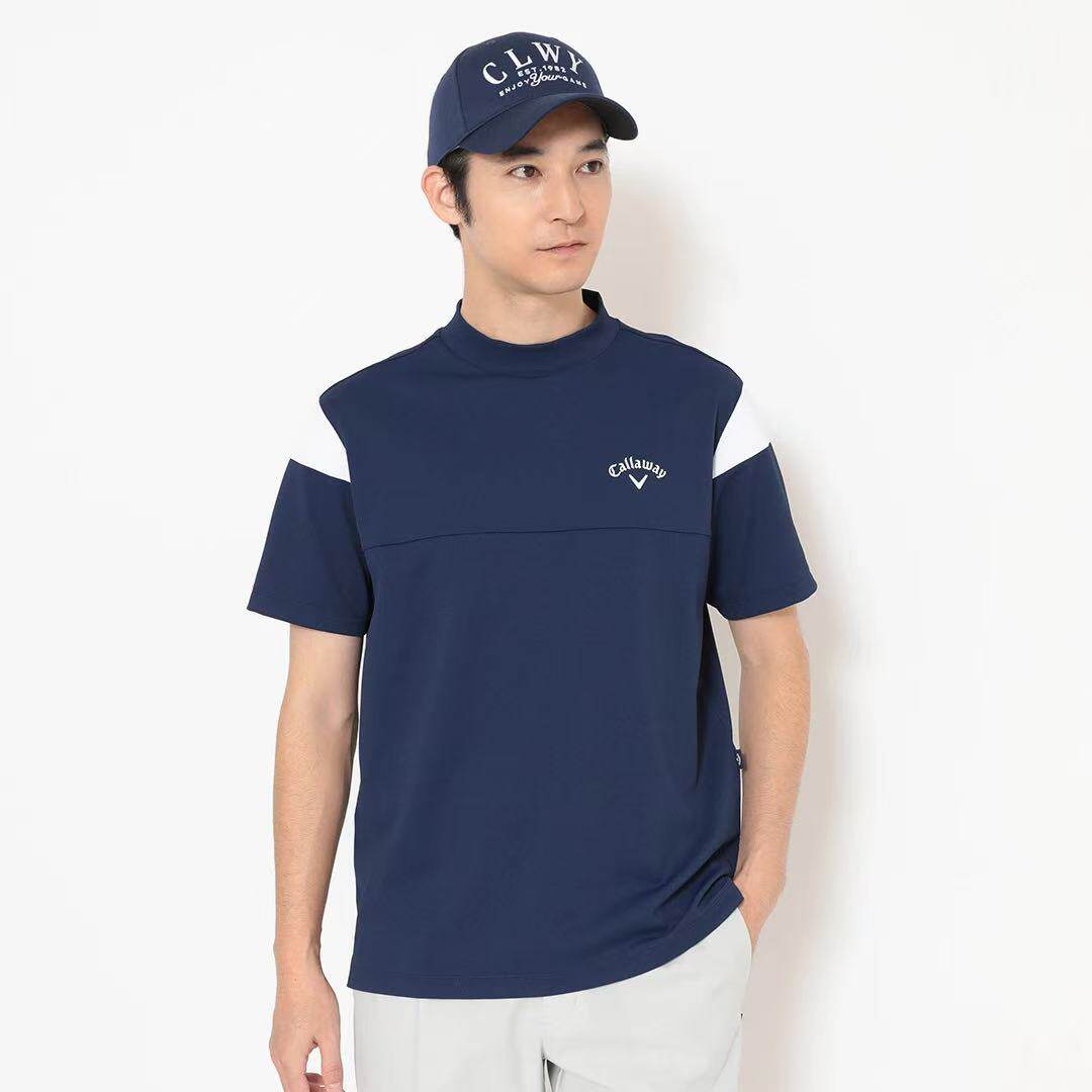 日本Callaway卡拉威高尔夫男装26春夏速干半高领短袖T恤C26134107