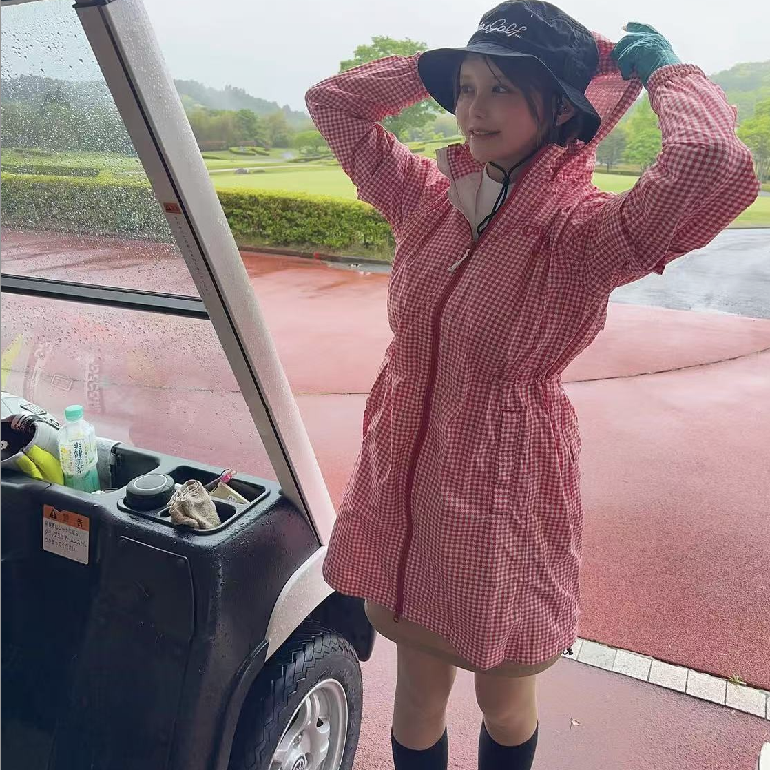 日本Callaway卡拉威高尔夫女装春夏防水透湿防风雨衣女C23989203