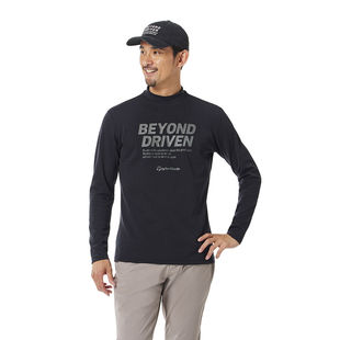 日本TaylorMade泰勒梅高尔夫男装25秋弹性速干半高领长袖T恤UN999