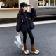 女童超好看夹棉外套秋冬新款 大童收腰风衣加绒派克服儿童二棉棉服