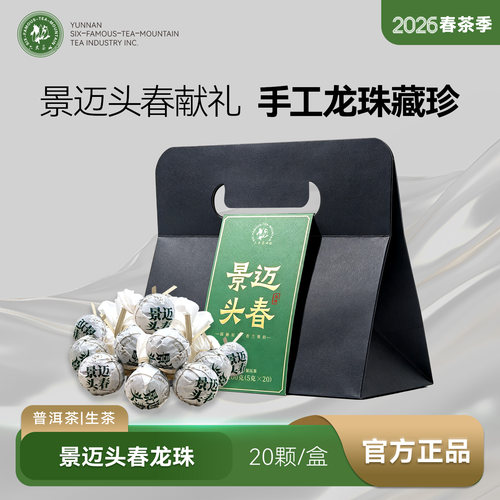 六大茶山2026春茶景迈头春手工龙珠 /普洱茶生茶名山头茶口粮茶