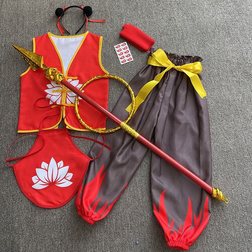 精选哪吒儿童服装之魔童降世衣服同款E全套男女童cos儿童演出服小