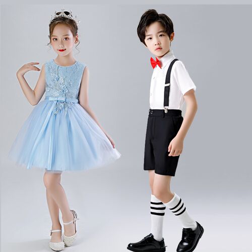精选六一儿e童演出服小学生男女童舞蹈合唱主持表演服幼儿园毕业