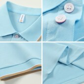 新品 物业保洁工作服翻领短恤t恤酒店餐厅饭店清X洁阿姨保洁服 夏季